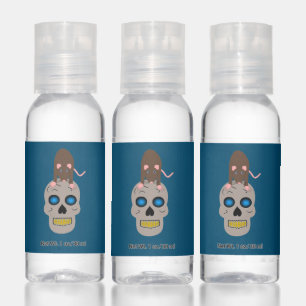 Gothic Skull and Rat Halloween Hand Sanitizer