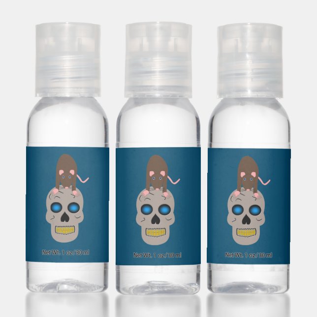 Gothic Skull and Rat Halloween Hand Sanitizer (Set)