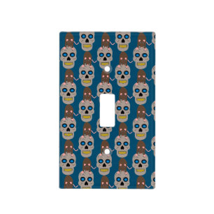 Gothic Skull and Rat Halloween Light Switch Cover