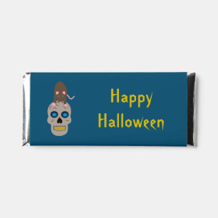Gothic Skull and Rat Halloween Party Hershey Bar Favors