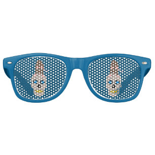 Gothic Skull and Rat Halloween Retro Sunglasses