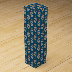 Gothic Skull and Rat Halloween Wine Box