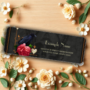 Gothic Skull and Raven. Label