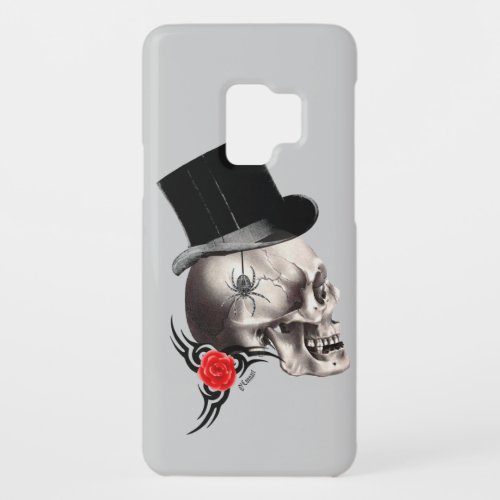 Gothic skull and rose tattoo style Case_Mate samsung galaxy s9 case