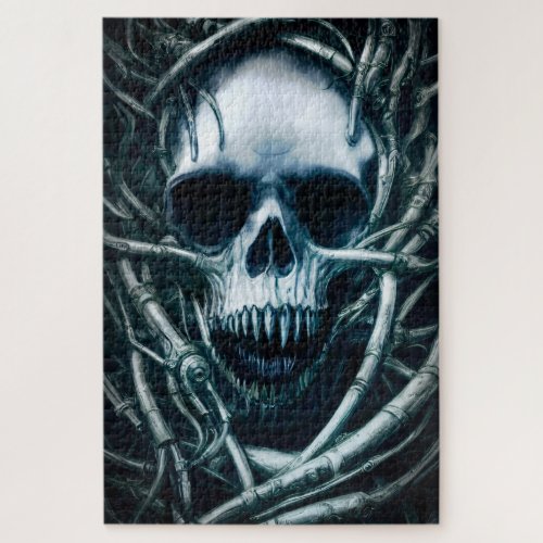 Gothic Skull Art Creepy Death Metal Sigil Jigsaw Puzzle