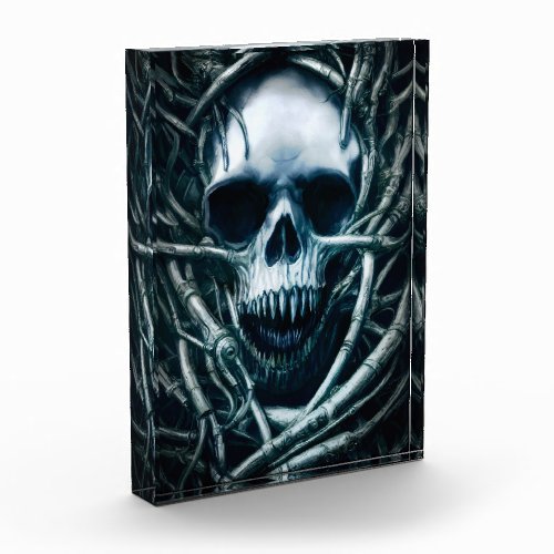 Gothic Skull Art Creepy Death Metal Sigil Photo Block
