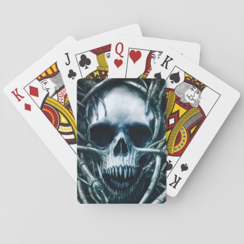 Gothic Skull Art Creepy Death Metal Sigil Playing Cards