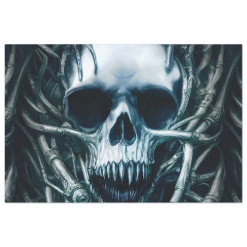 Gothic Skull Art Creepy Death Metal Sigil Tissue Paper