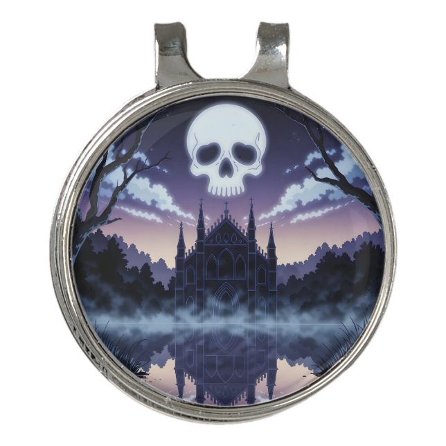 Gothic Skull Ball Marker Clip (Front)