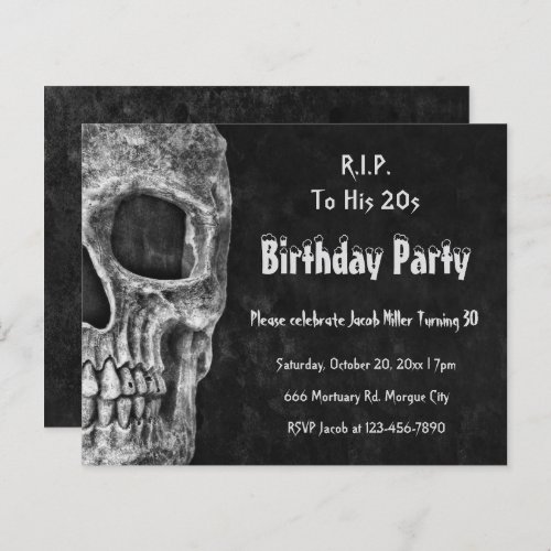 Gothic Skull Birthday Party RIP To His 20s Budget 