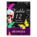 Gothic Skull, Black And Purple Wedding Table Number at Zazzle