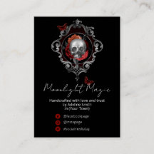 Gothic Skull Black Product Range Cards