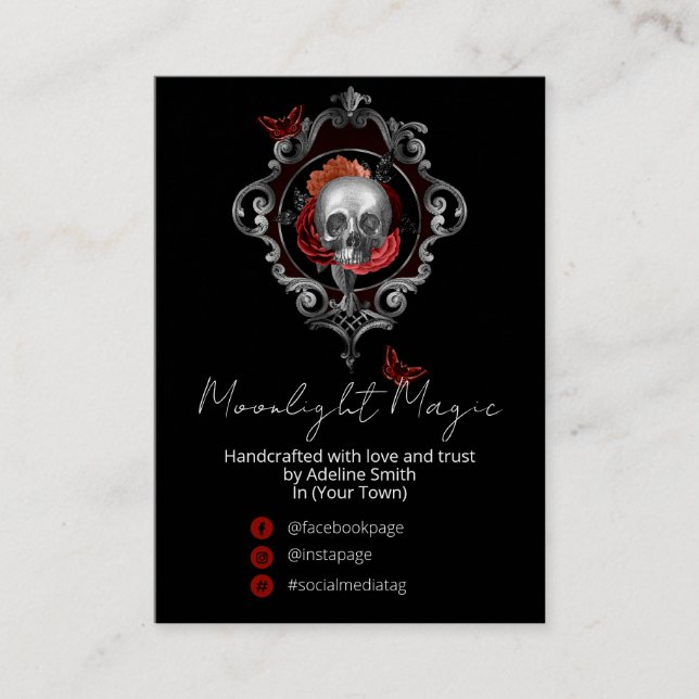 Gothic Skull Black Product Range Cards (Front)