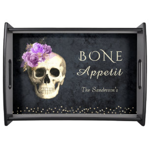 Gothic Skull Bone Appetit Serving Tray