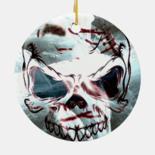 Gothic Skull Christmas Ornament