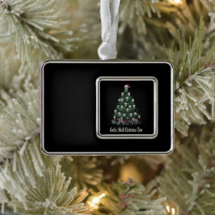 Gothic Skull Christmas Tree   Alternative Spooky  Ornament