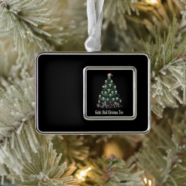 Gothic Skull Christmas Tree | Alternative Spooky  Ornament (Tree)