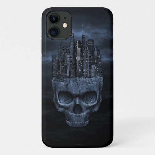 Gothic Skull City iPhone 11 Case