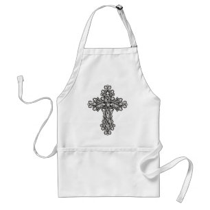 Gothic Skull Cross Adult Apron