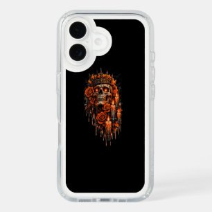Gothic Skull Crown Halloween Dark Roses Spooky Des iPhone 16 Case
