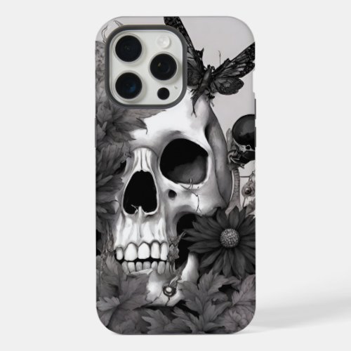 Gothic Skull Dark Witch Spooky iPhone 15 Pro Max Case