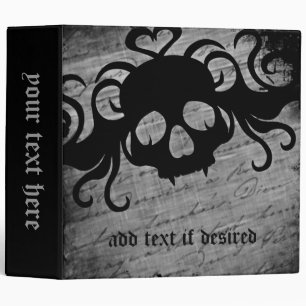 Gothic skull elegant large binder