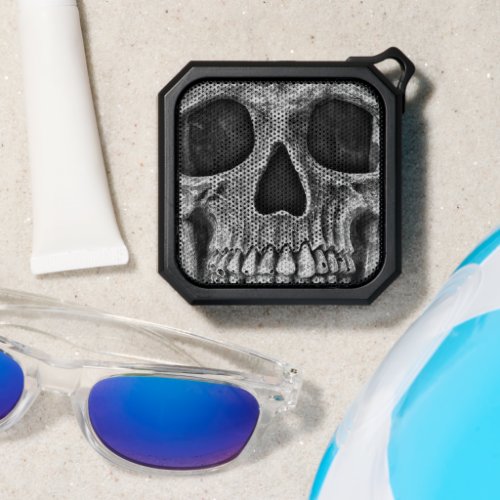 Gothic Skull Face Black And White Close Up Bluetooth Speaker