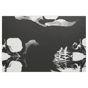 Gothic Skull Face Fabric