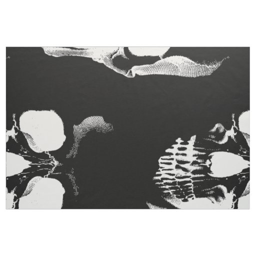 Gothic Skull Face Fabric