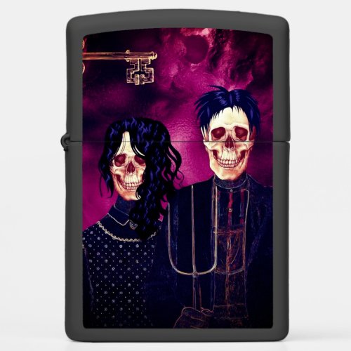 Gothic Skull Farmer Zippo Lighter