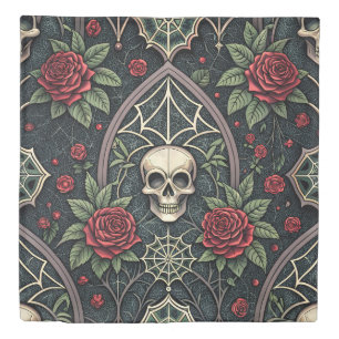 Gothic Skull Floral Celestial Pattern (3) Duvet Cover