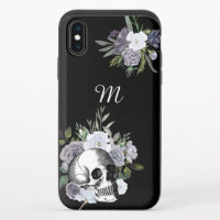 Gothic Skull Floral Personalized