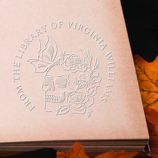 Gothic Skull Flowers Book From The library Of  Embosser (Creator Uploaded)