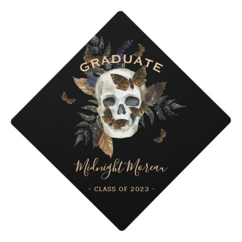 Gothic Skull Graduation  Graduation Cap Topper