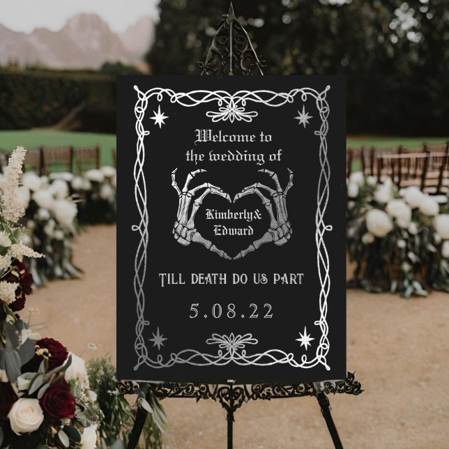 Gothic Skull Hallowedding Retro Wedding Foam Board (Creator Uploaded)