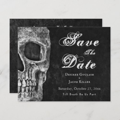 Gothic Skull Hallowedding Save The Date Budget