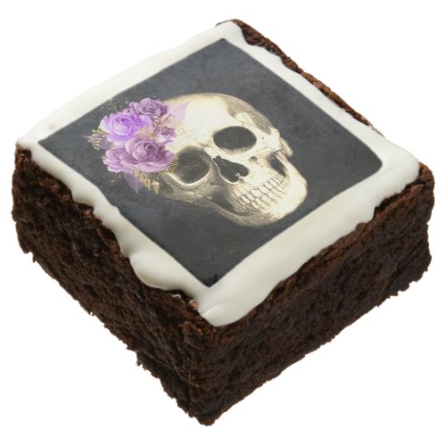 Gothic Skull Halloween Brownie