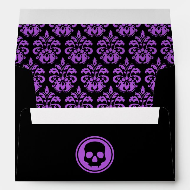 Gothic skull Halloween Envelope (Back (Bottom))