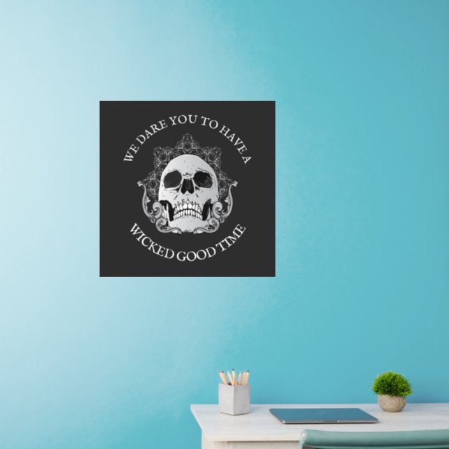 Gothic Skull Halloween Wall Decal (Home Office)
