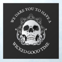 Gothic Skull Halloween Wall Decal