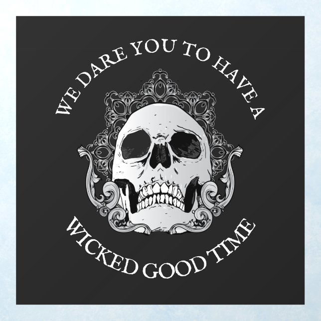 Gothic Skull Halloween Wall Decal (Insitu 1)