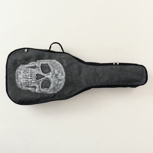 Gothic Skull Head Black And White Cool Guitar Case (Front)