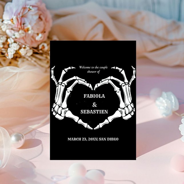 Gothic skull Heart Bridal Shower Welcome sign (Creator Uploaded)