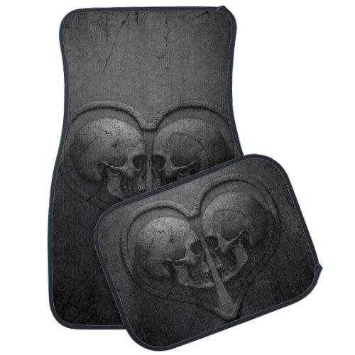 Gothic Skull Heart Car Mat Full Set