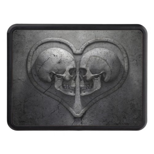 Gothic Skull Heart Hitch Cover