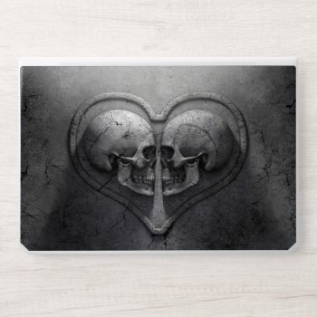 Gothic Skull Heart Hp Laptop Skin by FantasyCases at Zazzle