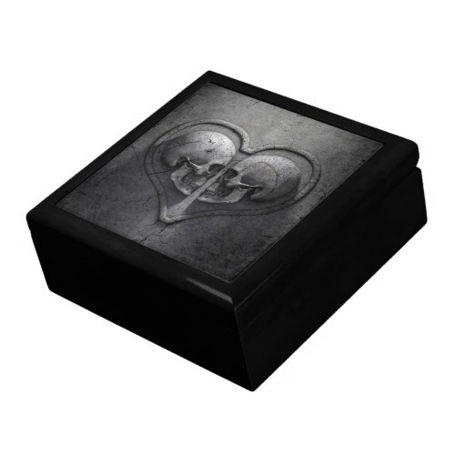 Gothic Skull Heart Keepsake Box
