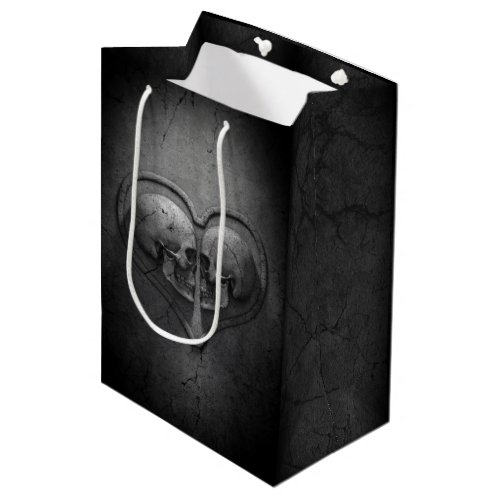 Gothic Skull Heart Medium Gift Bag