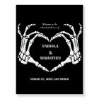Gothic skull Heart Wedding Rehearsal Welcome sign