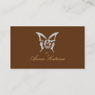 Gothic Skull Ink Studio Tattoo Artist Appointment Business Card